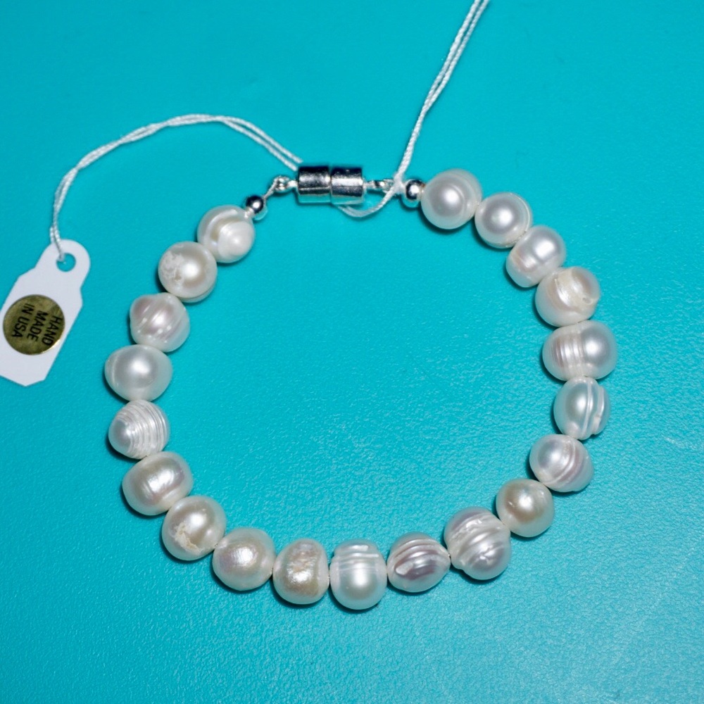 7.5 inch Handmade Freshwater Pearl Bracelet - Picture 3 of 5